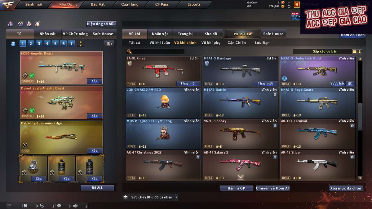 shop acc cf uy tin gia re